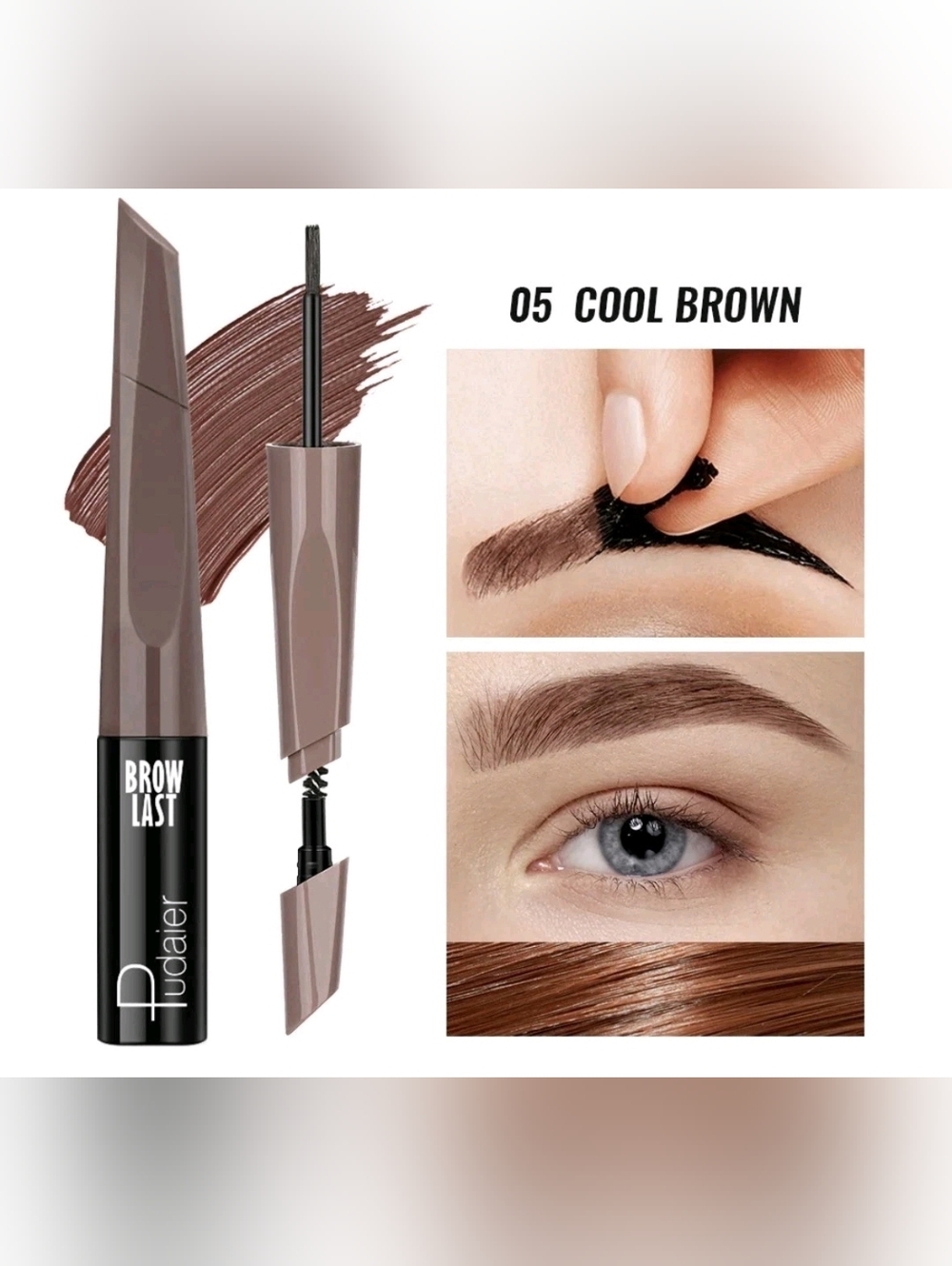 2pk New Peel Off Eyebrow Tint Gel #5 Cool Brown